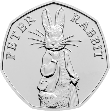 peter rabbit 50p coin